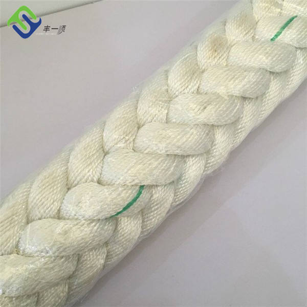 خط بند نایلونی 48mmx220m Hawser 8 Strand Braided Yacht Rope 0
