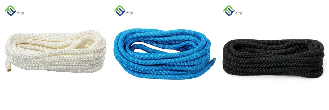 رنگ های متعدد 1/4 " - 1" دو بار رشته نایلون دوخته شده طناب بادبانی طناب قایق لنگر 4