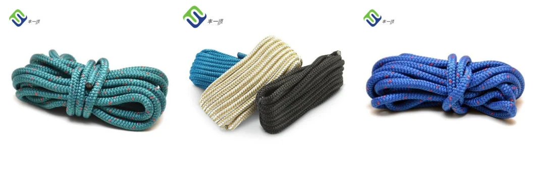 رنگ های متعدد 1/4 " - 1" دو بار رشته نایلون دوخته شده طناب بادبانی طناب قایق لنگر 5