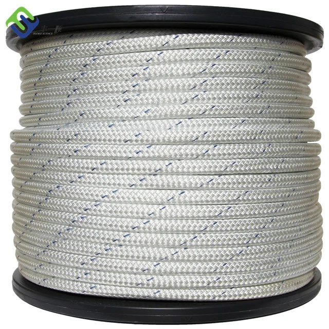 رنگ های متعدد 1/4 " - 1" دو بار رشته نایلون دوخته شده طناب بادبانی طناب قایق لنگر 8