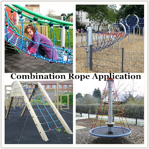 طناب بازيگاهي با 6 رشته PET يا PP 16mm براي شبكه نوردي 13