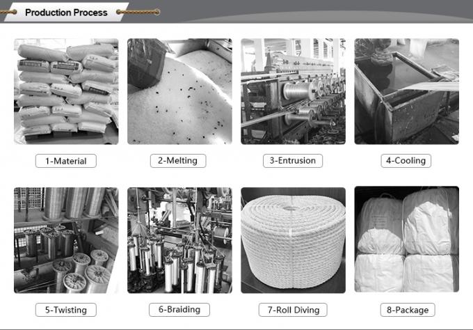 12 رشته UHMWPE طناب مصنوعی UHMWPE طناب کشتی 12