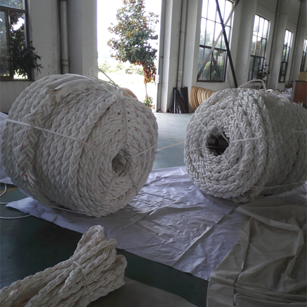 طناب لنگر سفید با قدرت بالا از پلی پروپیلن 8 رشته 64 میلی متر برای طناب دریایی 3