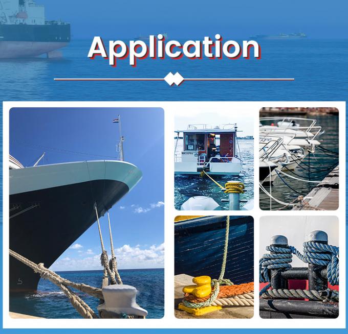 طناب لنگر سفید با قدرت بالا از پلی پروپیلن 8 رشته 64 میلی متر برای طناب دریایی 12