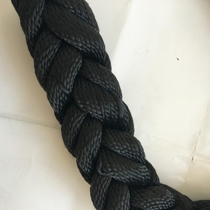 سفید 53mm 8 رشته پلی استر قایق هوزر قرار داده شده فیبر کشیدن لنگر قوی طناب برای استفاده دریایی 4