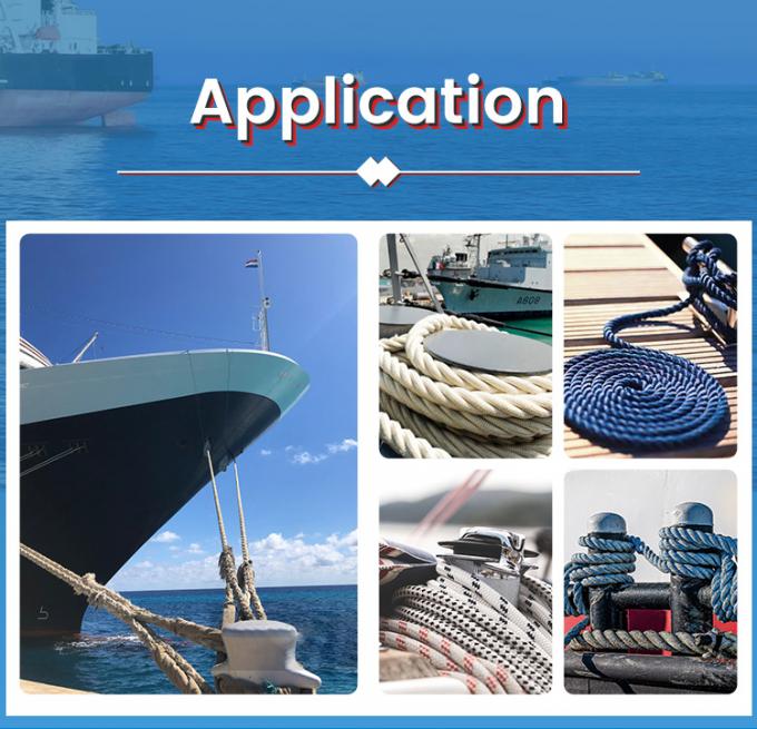 طناب لنگر انداختن نایلونی بافته شده دوگانه برای یدک کشی و پهلوگیری دریایی 6