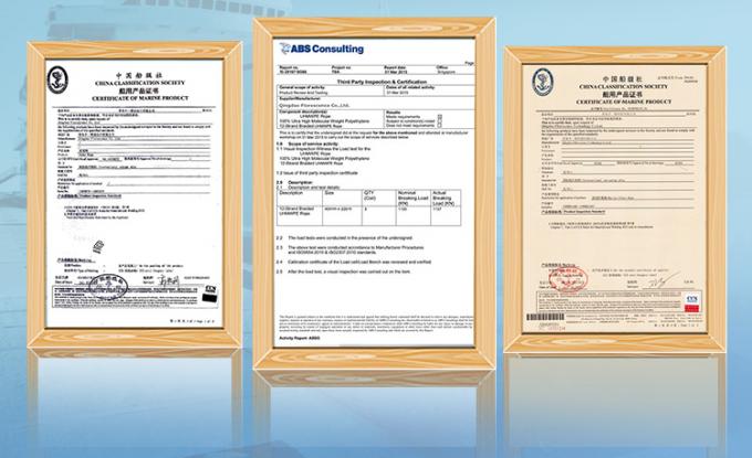 طناب سیم فیبر مصنوعی UHMWPE 12 رشته ای با قدرت بالا قطر 48 میلی متر برای کشتی های دریایی 10