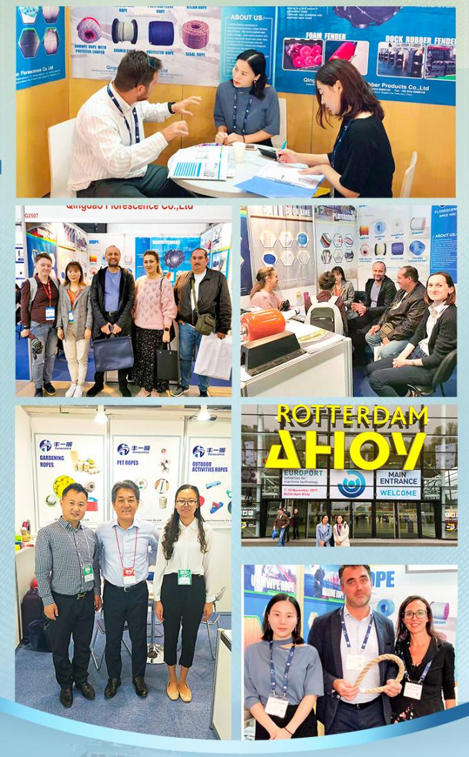 طناب سیم فیبر مصنوعی UHMWPE 12 رشته ای با قدرت بالا قطر 48 میلی متر برای کشتی های دریایی 9