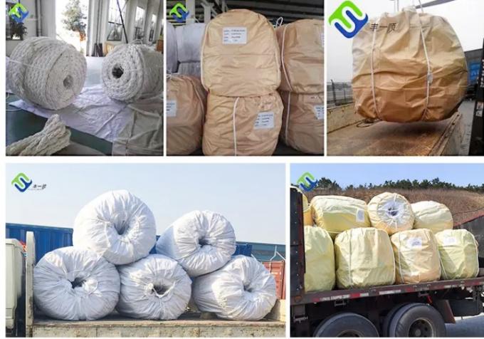 100٪ مقاومت UV بالا 40mm 8 12 رشته Dacron Polyester Multifilament Marine Mooring Rope 4