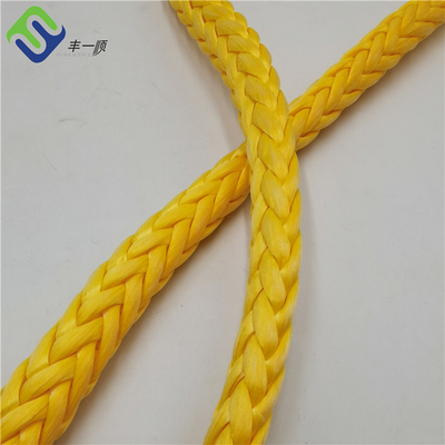 طناب طناب رنگی با استحکام بالا پهلوگیری کشتی UHMWPE طناب 12 رشته