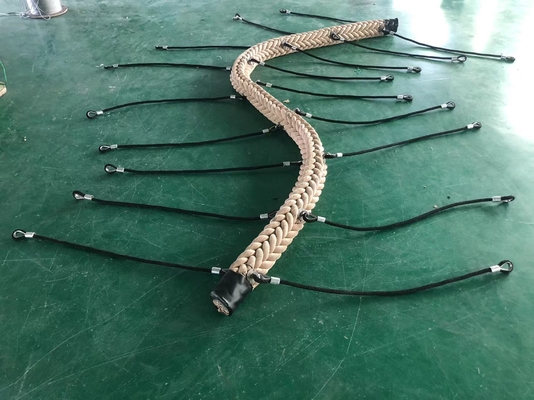 پل طناب 12 رشته ای شنی رنگ پلی استر 150mmx4200mm