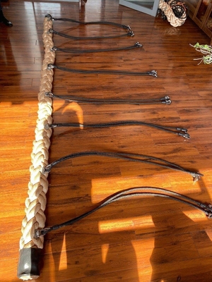 پل طناب 12 رشته ای شنی رنگ پلی استر 150mmx4200mm