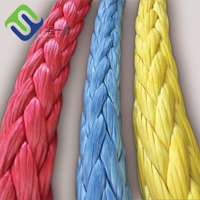 طناب یدک کش 12 رشته ای UHMWPE مصنوعی UHMWPE 18 میلی متری برای دریانوردی
