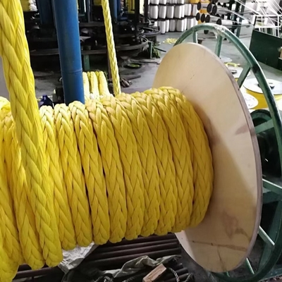 طناب زرد 12 رشته UHMWPE با چشم های اسپلیس هر دو پایان با گواهینامه LR