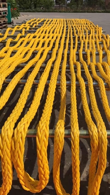 رنگ قرمز 24mmx220m 12 رشته UHMWPE HMPE طناب لنگر برای کشتی ها