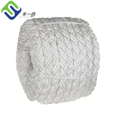 52mm*220m طناب های لنگرگیری Pp پلی استر مخلوط طناب لنگرگیری 8 رشته تراخته شده