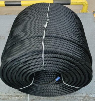 طناب رنگ آبی درجه بالا 6x8 FC پلی استر ترکیب سیم با مقاومت UV