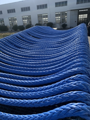 طناب سیم فیبر مصنوعی UHMWPE 12 رشته ای با قدرت بالا قطر 48 میلی متر برای کشتی های دریایی