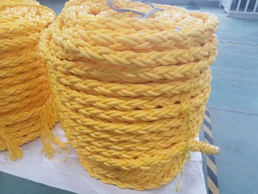 استفاده از لنگرگاه و دریایی مقاومت بالا در برابر سایش 60 میلی متری Polypropylene Industrial Mooring Rope