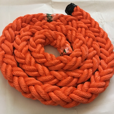 100٪ مقاومت UV بالا 40mm 8 12 رشته Dacron Polyester Multifilament Marine Mooring Rope