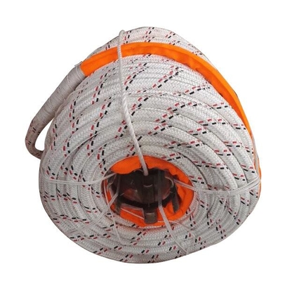 طناب دوگانه UHMWPE پوشه پلی استری 56mmx240m با حلقه چشم جفت