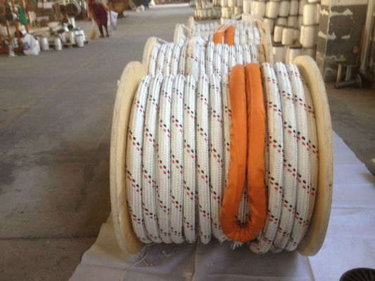 طناب دوگانه UHMWPE پوشه پلی استری 56mmx240m با حلقه چشم جفت