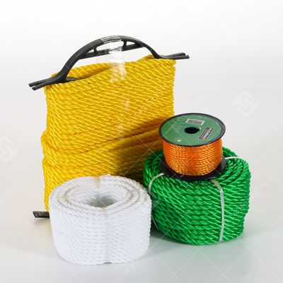طناب ماهیگیری پلی اتیلن 8 میلی متری عمده فروشی 3 رشته ای با ساختار پیچشی با استحکام بالا برای دریا