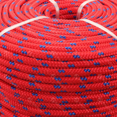 UV Resistance 6mm/8mm 16 Strand PP Braided Rope with Customized Color for Marine & General Use