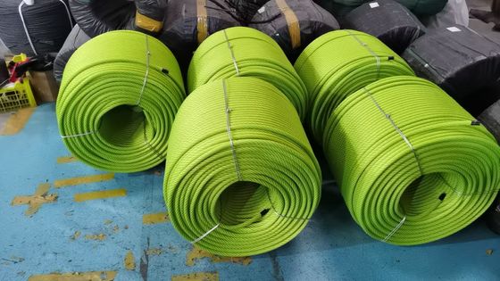 طناب ترکیبی زمین بازی در فضای باز 500 متری بافته شده 6 رشته ای برای شبکه های صعود