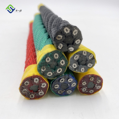 طناب ترکیبی پلی استر پیچ خورده 6*8 FC 16 میلی متری 6 رشته با هسته فلزی