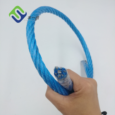 طناب سیمی ترکیبی PP یک رشته سیم فولادی با هسته 6 رشته 16 میلی متری طناب زمین بازی