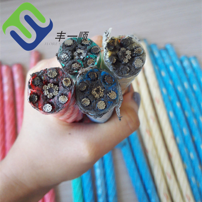 طناب سیمی ترکیبی PP یک رشته سیم فولادی با هسته 6 رشته 16 میلی متری طناب زمین بازی
