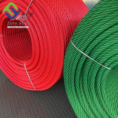 طناب سیمی زمین بازی پلی استر ترکیبی هسته فولادی 16 میلی متری 6 رشته