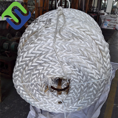 طناب لنگر دریایی 8 رشته تراختگی PP Fiber Rope 32-88mm برای کشتی