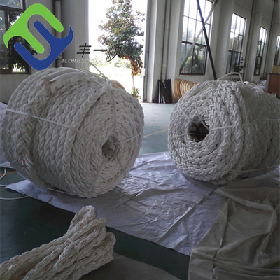 طناب لنگر دریایی 8 رشته تراختگی PP Fiber Rope 32-88mm برای کشتی