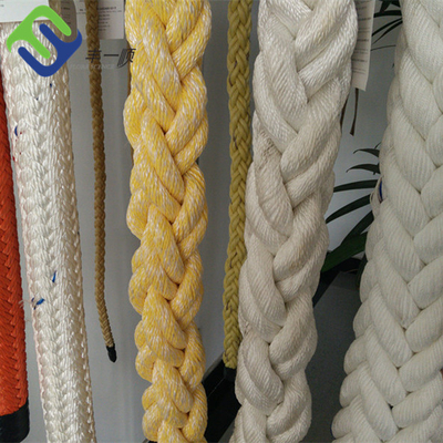 8 رشته های دریایی پلی استر کابل تراشیده برای لنگر انداختن کشتی 56mm*220m Polyester Rope