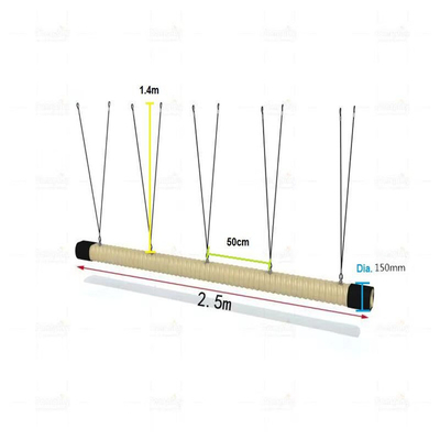 پل معلق شهربازی شنی ضد کپک 120mm*2.5m برای کودکان