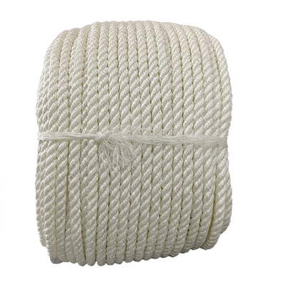 3 رشته Z پیچیده نایلون Multifilament طناب 12mm/16mm/18mm با رنگ سفید